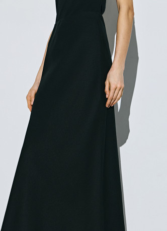 Юбка миди А-силуэта с эластичным поясом