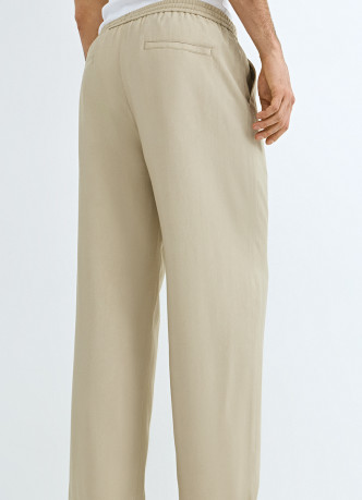 Брюки из вискозы с эластичным поясом