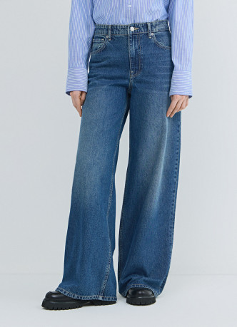 Ультраширокие джинсы с высокой посадкой