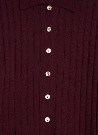 Кардиган в рубчик с шерстью