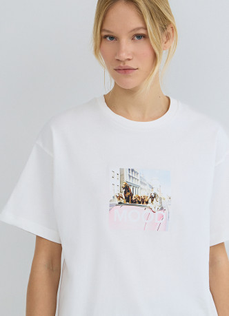 Футболка оверсайз с принтом