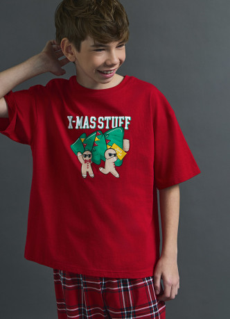 Футболка пижамная с принтом для мальчиков