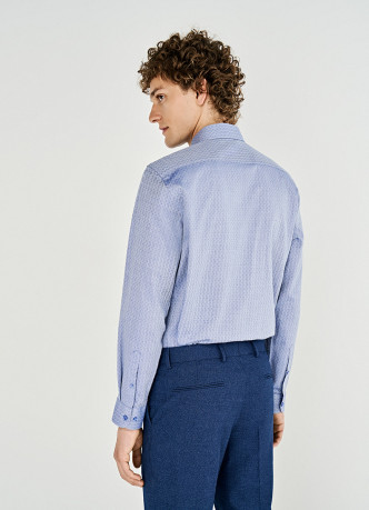 Рубашка Shaped Fit из ткани Herringbone