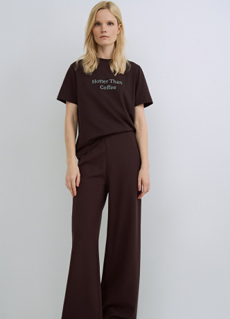 Широкие брюки из трикотажа