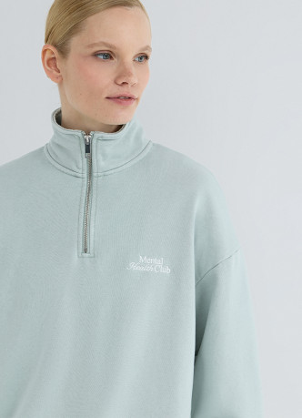 Толстовка с воротником-стойкой на молнии