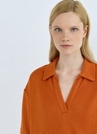 Поло из кроеного трикотажа