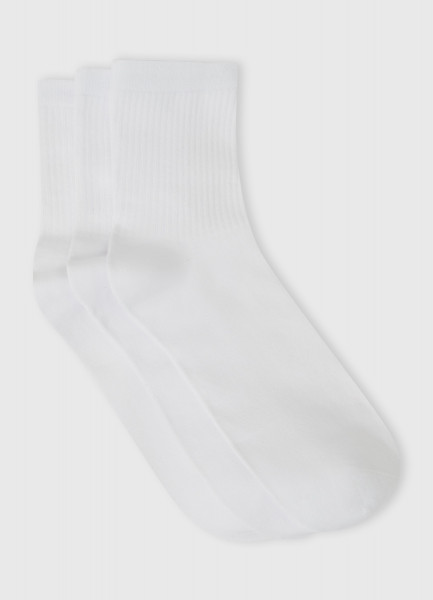 цена Базовые носки, 3 пары, Белый