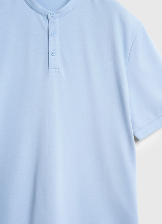 Поло с воротником-стойкой