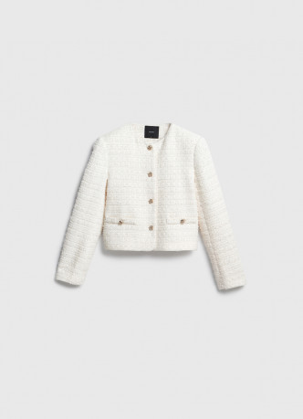 Укороченный жакет из твида