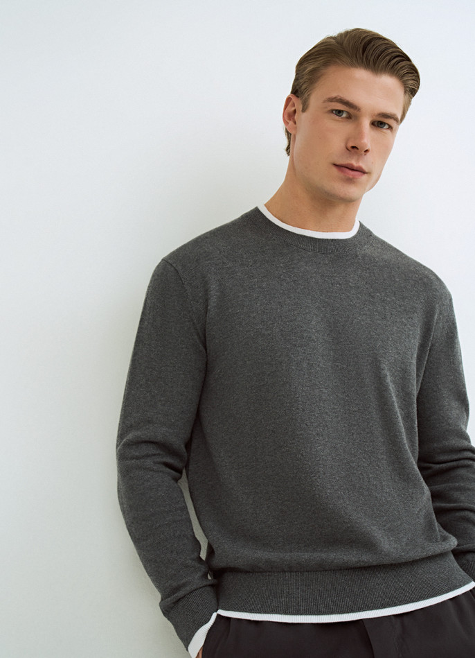 Джемпер с имитацией футболки