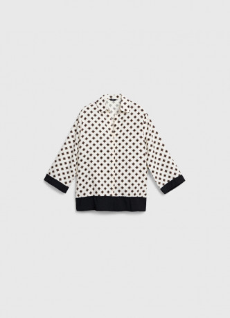 Принтованная блузка с рукавом 7/8