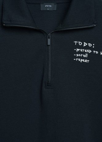 Толстовка с воротником-стойкой на молнии