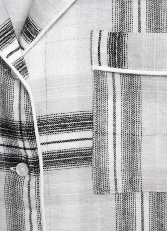 Пижамная рубашка в клетку из фланели