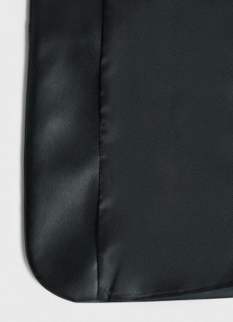 Однобортный жакет из искусственной кожи