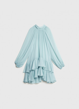 Платье мини с рюшами