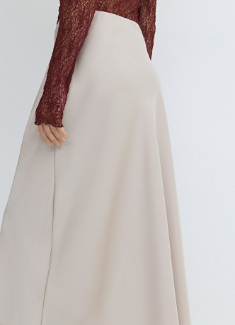 Атласная юбка миди А-силуэта