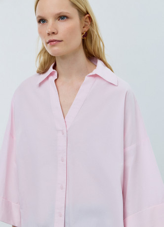 Рубашка в полоску с рукавом 3/4