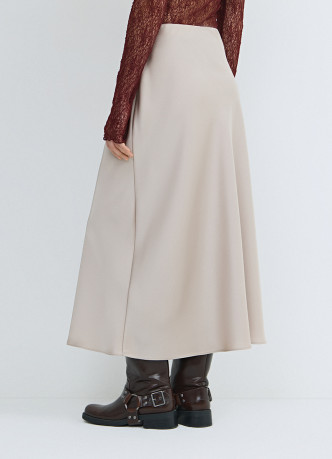 Атласная юбка миди А-силуэта