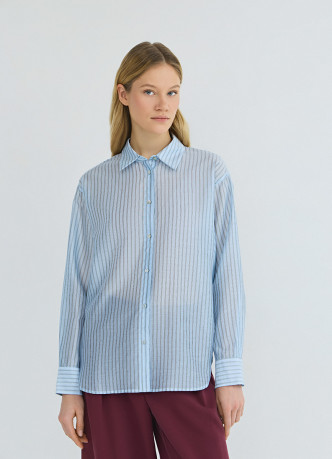 Блузка из лиоцелла в полоску