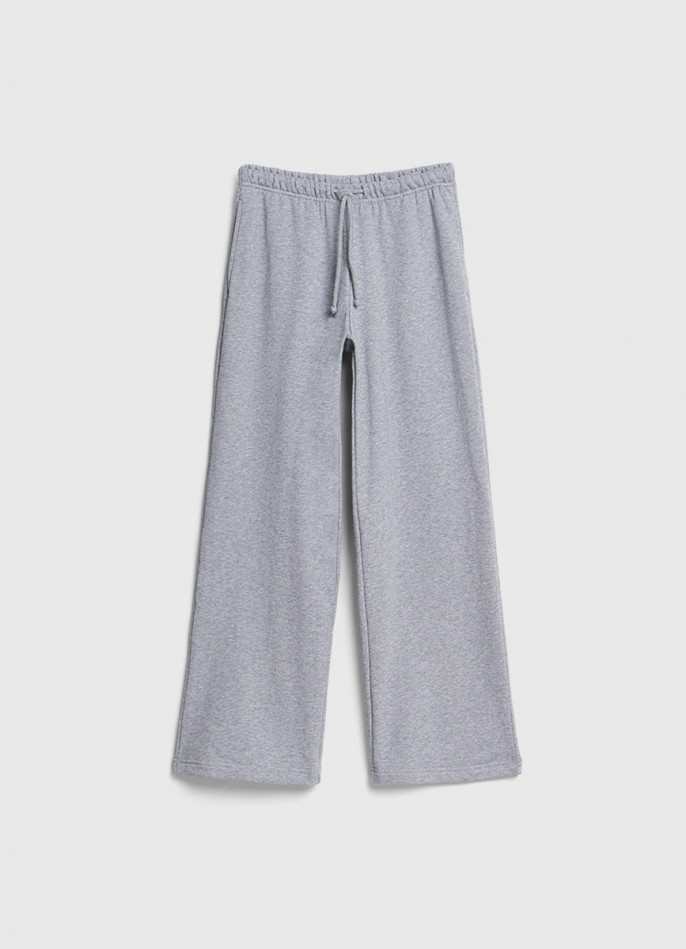 Широкие трикотажные брюки для девочек