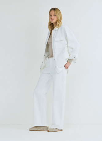 Джинсы Wide leg с высокой посадкой