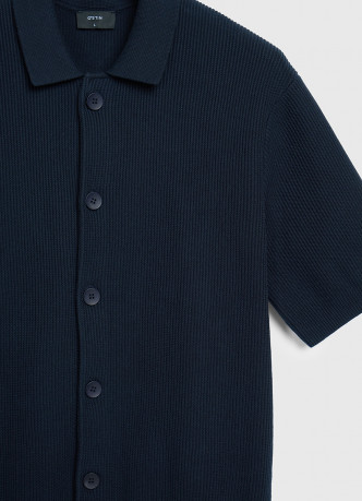 Кардиган из текстурной ткани с коротким рукавом