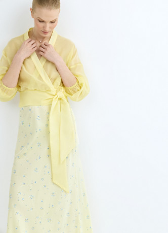 Блузка из лиоцелла с запахом