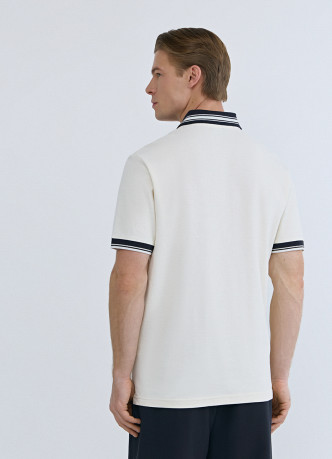 Поло из хлопка с принтом