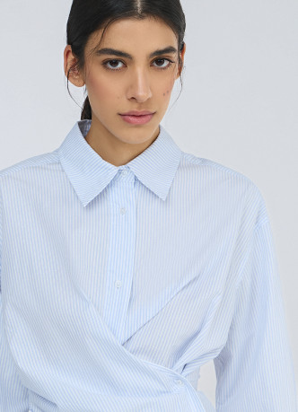 Асимметричная рубашка из хлопка