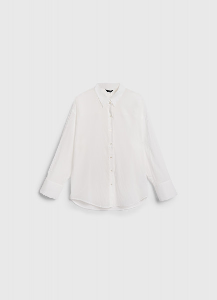 

Полупрозрачная блузка с длинным рукавом, Белый