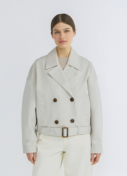 

Укороченный тренч, Бежевый