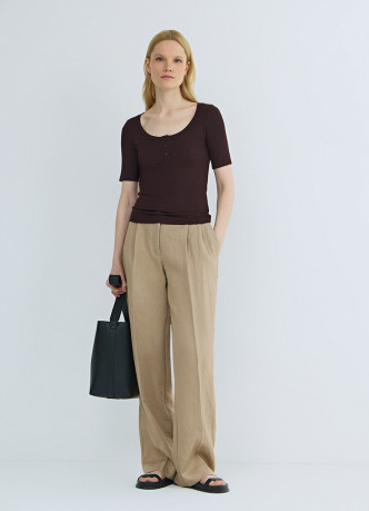 Футболка хенли из вискозы