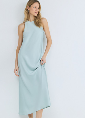 Сатиновое платье с американской проймой