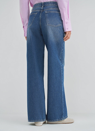 Ультраширокие джинсы с высокой посадкой