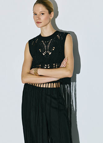 Топ кроше с бахрмой