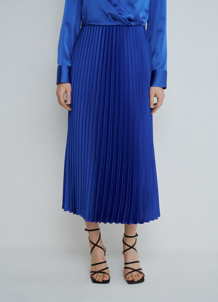 Плиссированная юбка миди, Голубой O`Stin LD4653O02-63 - фото 2