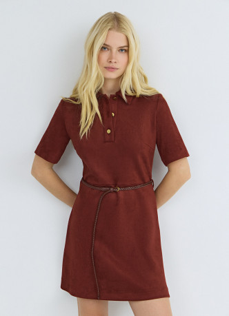 Платье мини из искусственной замши