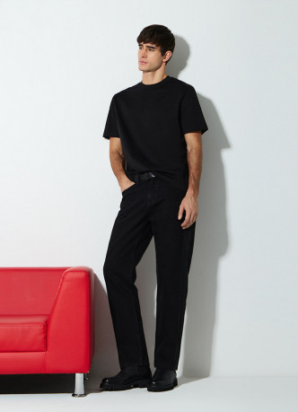 Джинсы Straight с накатом