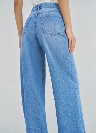 Ультраширокие джинсы с высокой посадкой