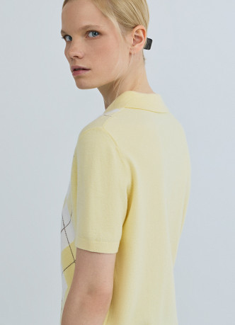 Джемпер поло с ромбами