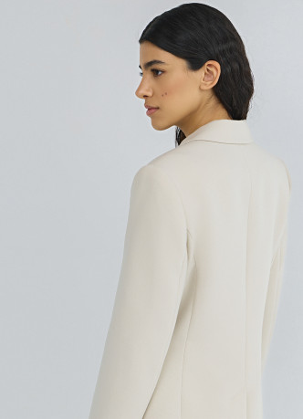 Двубортный жакет с драпировкой