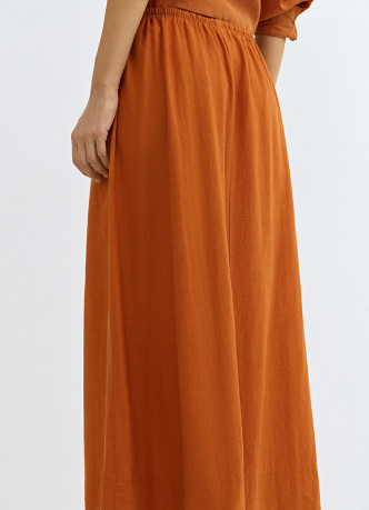 Юбка изо льна с поясом на кулиске