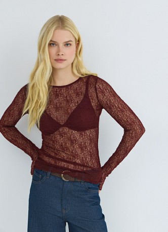 Кружевной лонгслив