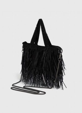 Сумка с длинными пайетками и бисером