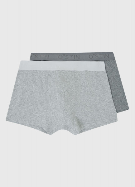 

Классические трусы-транки, 2 шт., Серый