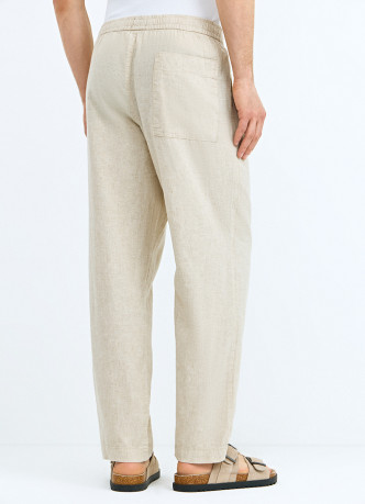 Брюки изо льна и хлопка