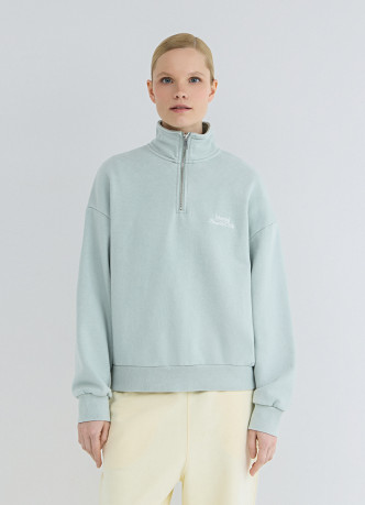 Толстовка с воротником-стойкой на молнии