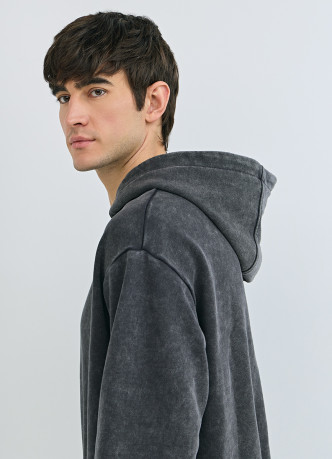 Худи c эффектом стирки