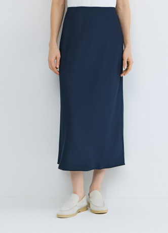 Атласная юбка миди А-силуэта