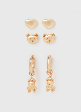 Серьги для девочек, 3 пары